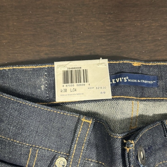 Levi's 501 Jeans 30 x 34 Japanese Selvedge Denim Straight Zip Fly Blue Tab 82 - Picture 4 of 9